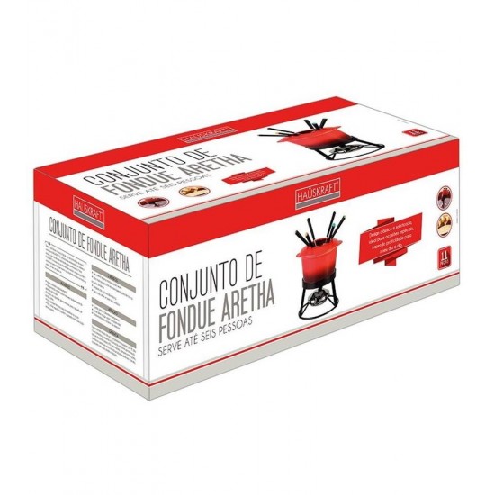 Aparelho Para Fondue 11 Pcs Aretha Vermelho